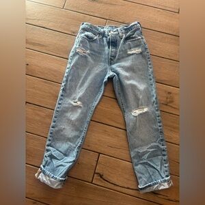 Levi's Light Blue Ankle & Cropped Jeans Loose Fit 28x28